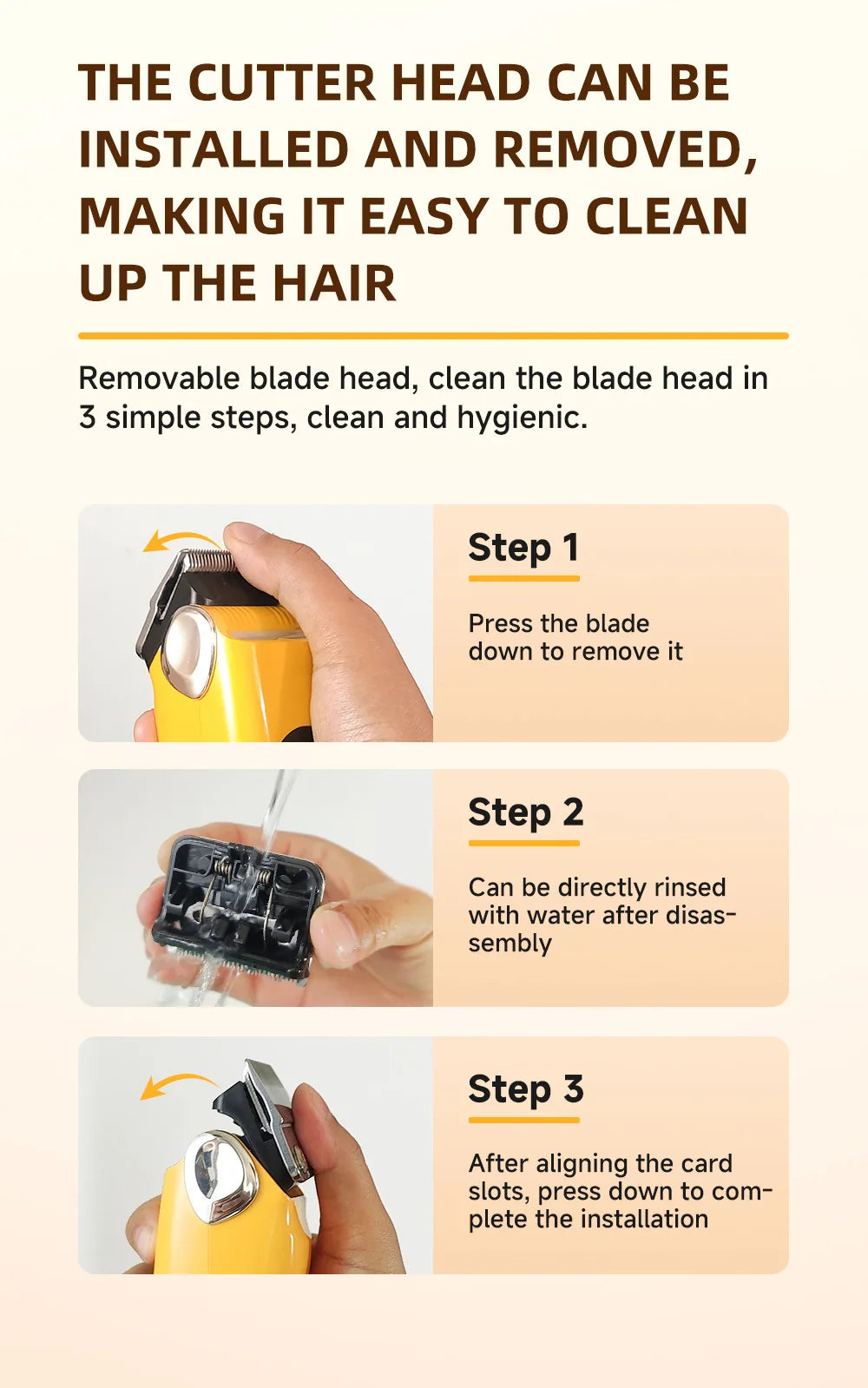 Pet Clipper Professional Dog Hair Trimmer Cat Grooming Shaver 7500 RPM LED Rechargeable Suitable for Large Medium and Small Pets