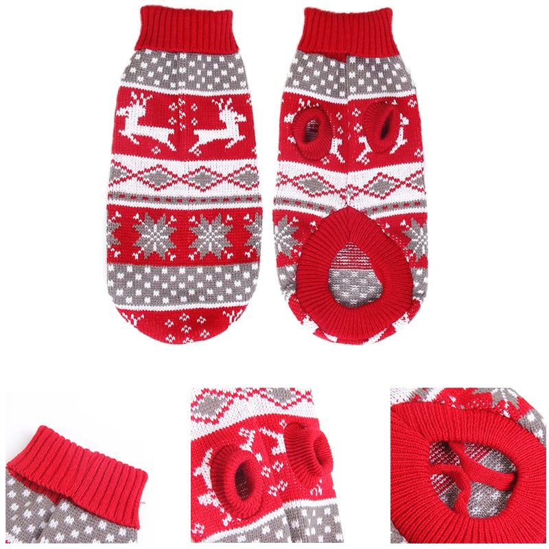 Hubei Dog Winter Sweater Knit Coat For Canine Comfort