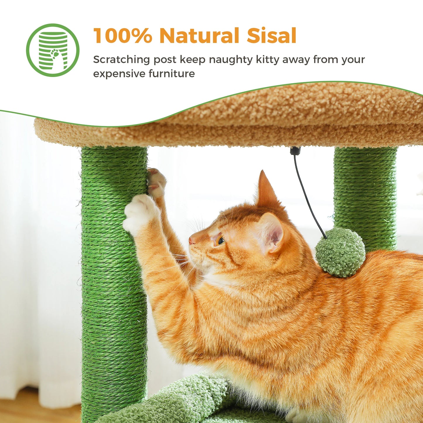 PEQULTICN Cat Tree Tower With Cozy Condo And Plush