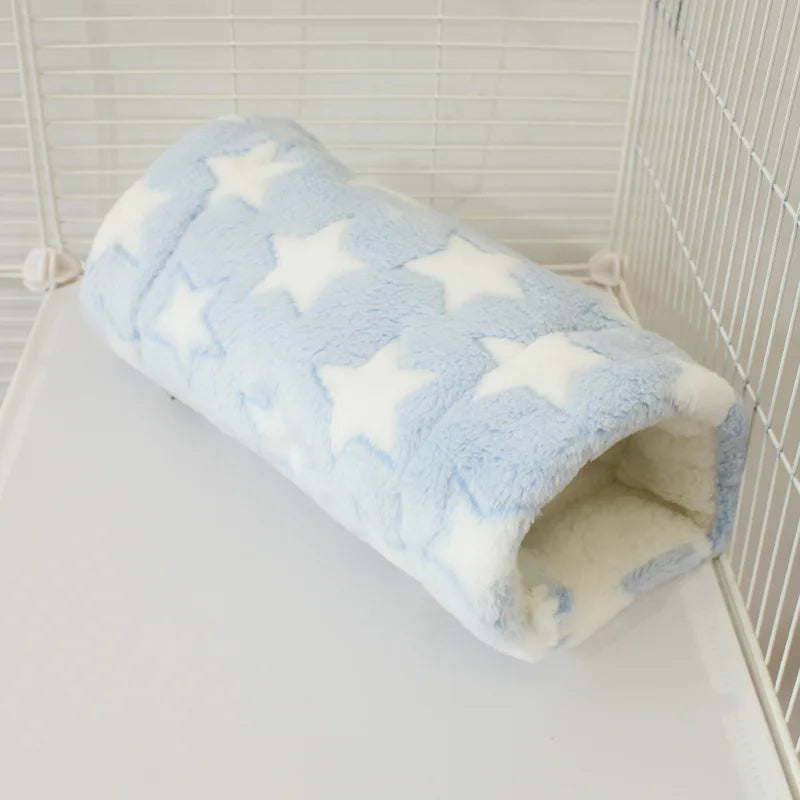 Small Pet Hamster Tunnel Hammock Plush Hanging Bed Hideout Sleeping Bag Cozy Soft Design Privacy Nest