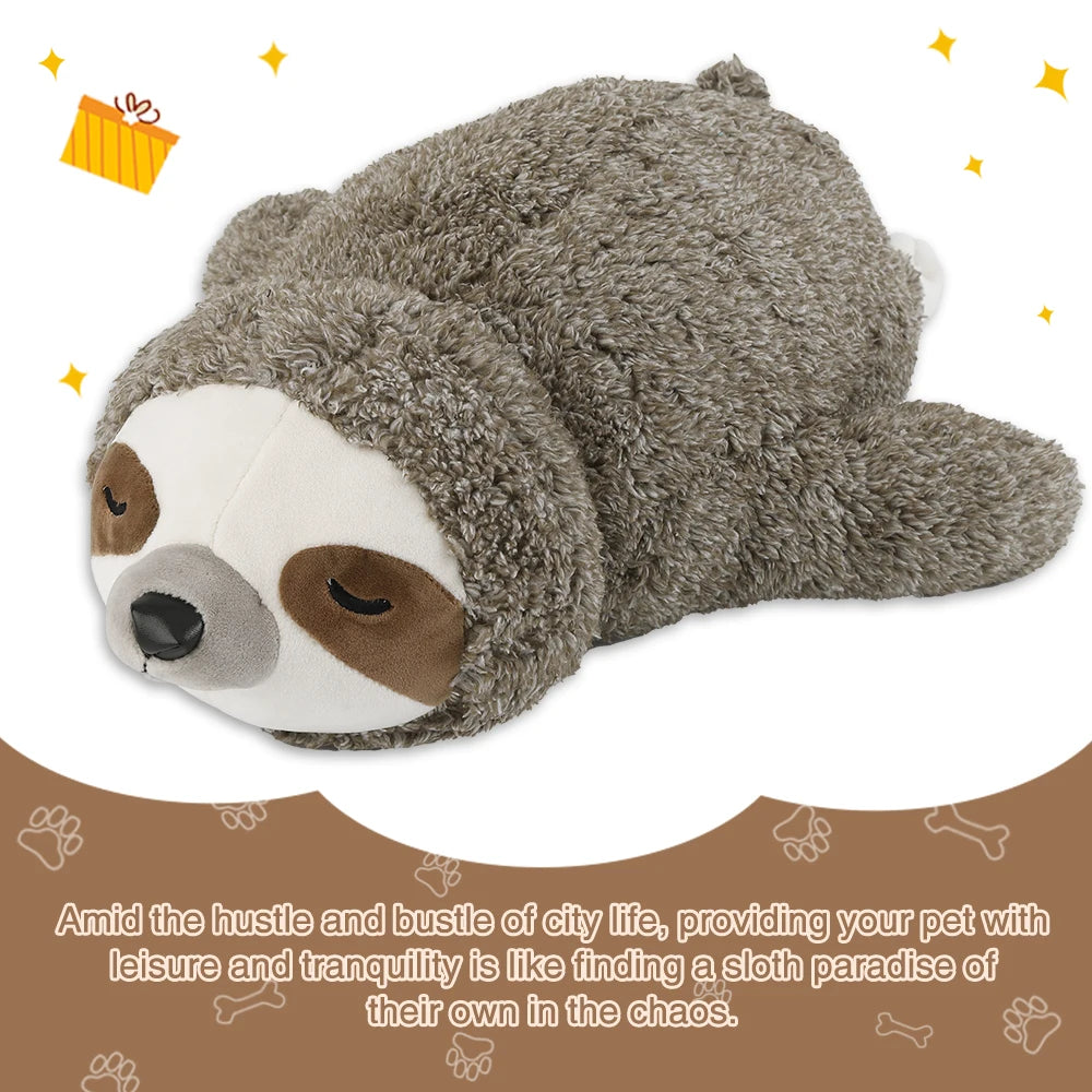 FULED Forest Sloth Puppy Heartbeat Dog Toy For Stress Relief
