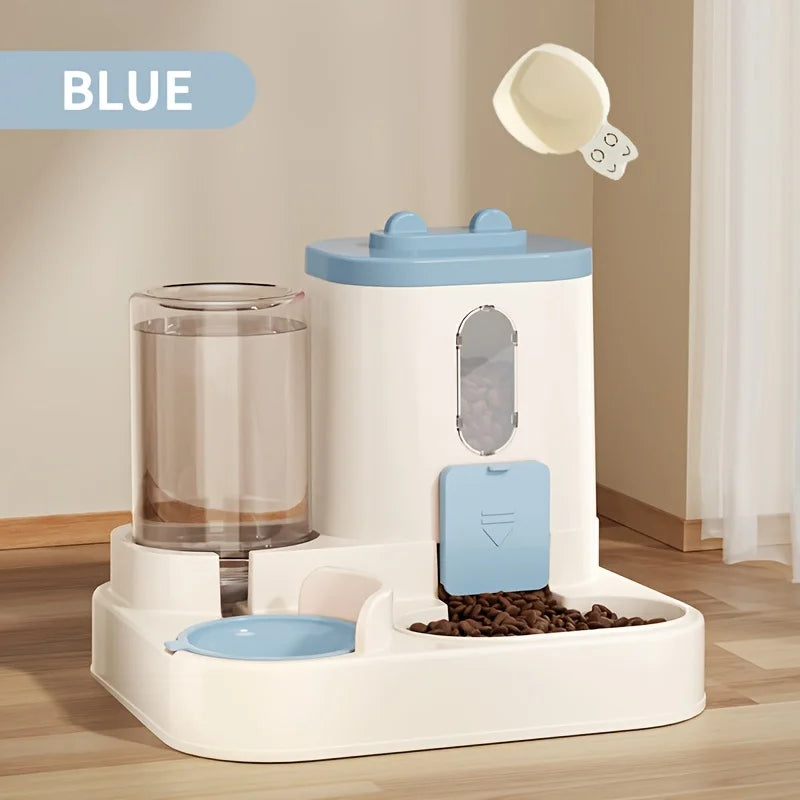 2In1 Cat Food and Water Dispenser Integrated Auto Feeder