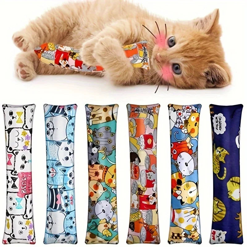 Cat Grass Chew Toy Plush Pillow Interactive Indoor Cat Toy