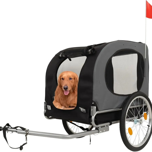 Dog Bike Trailer 88Lbs Pet Bicycle Carrier Easy Folding