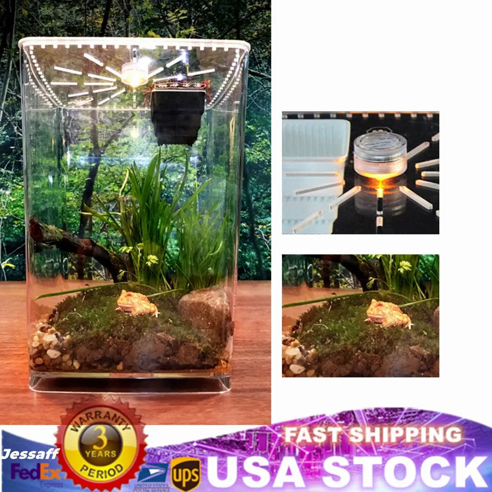 Large Acrylic Reptile Terrarium Gecko Lizard Enclosure