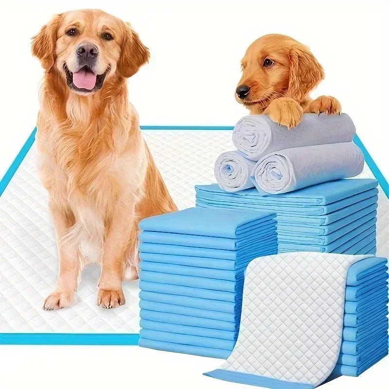 100/50/40/20PCS Absorbent Dogs Diapers Disposable Puppy Training Pee Pads Quick Dry Surface Mat Clean Cushion Dog Supplies