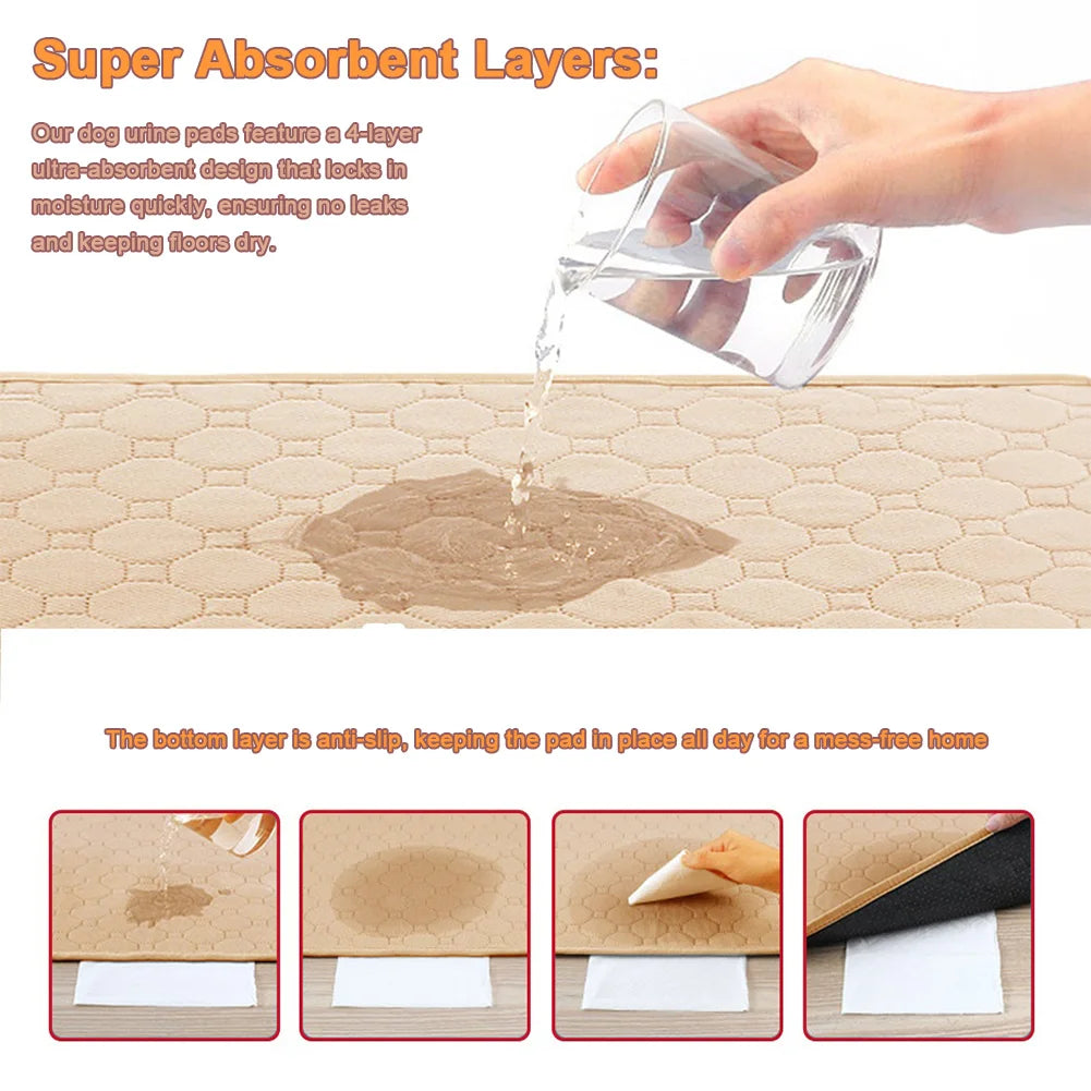 Shunmaii Puppy Training Pad Washable Urine Mat Absorbent