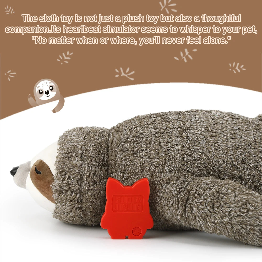 FULED Forest Sloth Puppy Heartbeat Dog Toy For Stress Relief