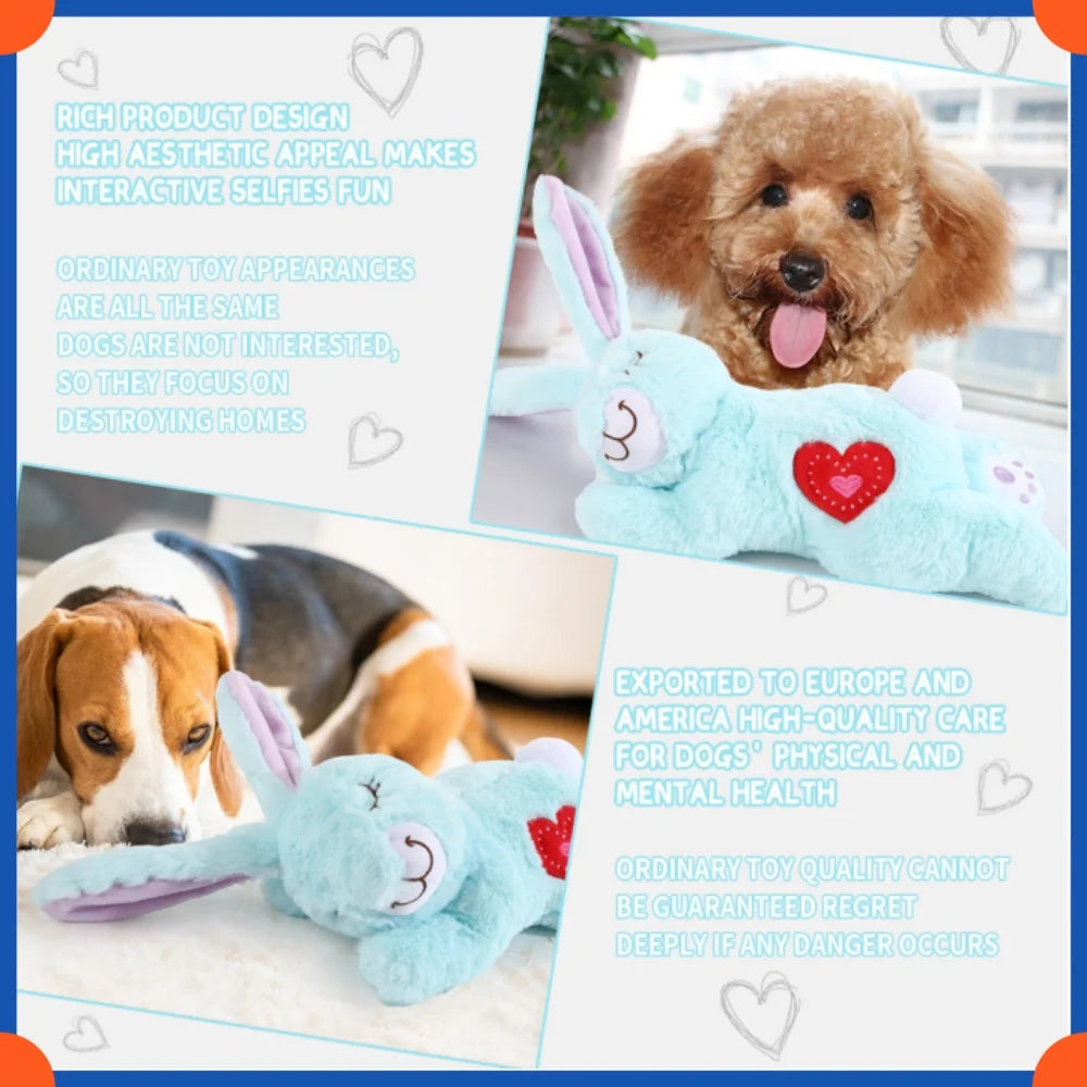 Fuled Christmas Puppy Heartbeat Plush Toys For Dog Training