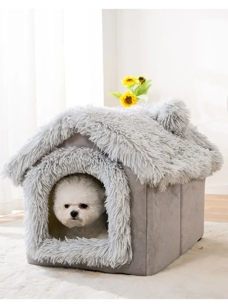 Dog Kennel Indoor Soft Bed Cave For Small Dogs Portable