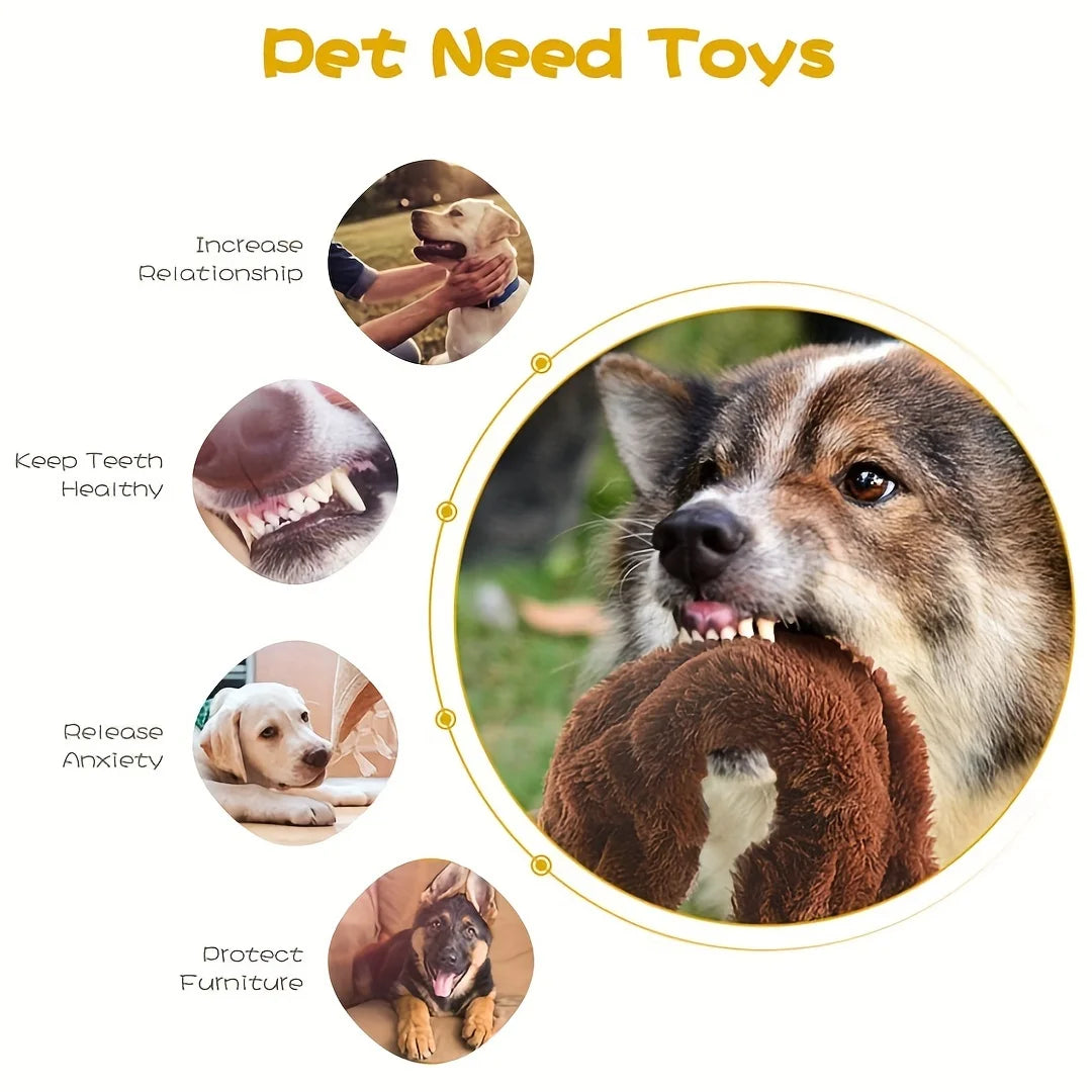 Hign-concerned Squeaky Plush Dog Toy for All Breeds
