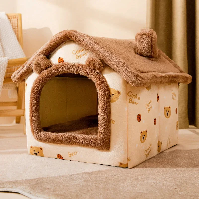 Dog Kennel Indoor Soft Bed Cave For Small Dogs Portable