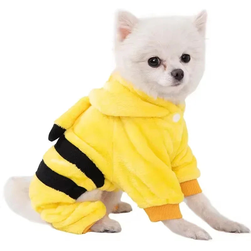 Thickened Fleece Pet Dog Clothes Jumpsuits For Small Dogs