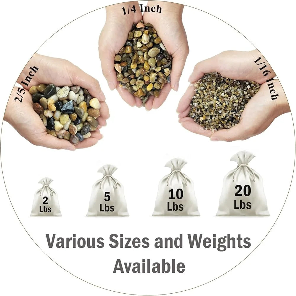 5lbs Pea Gravel Aquarium River Rocks for Plants Fish Tank