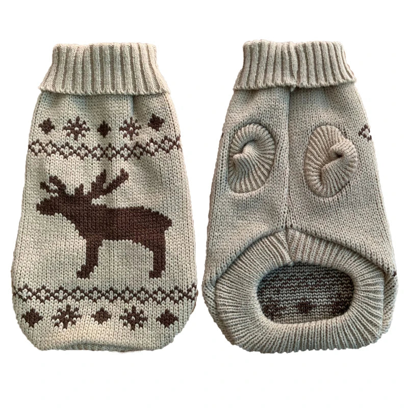 Hubei Dog Winter Sweater Knit Coat For Canine Comfort