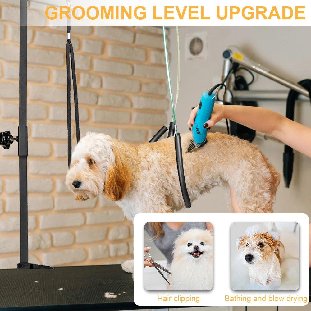 ANENGCN Dog Shower Stand With Restraint Rope Foldable Grooming Desk