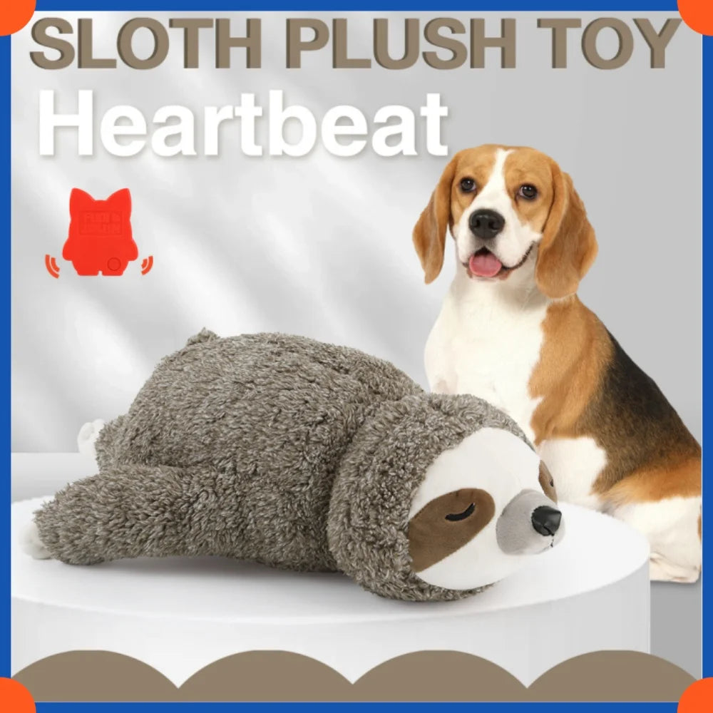 Fuled Christmas Puppy Heartbeat Plush Toys For Dog Training