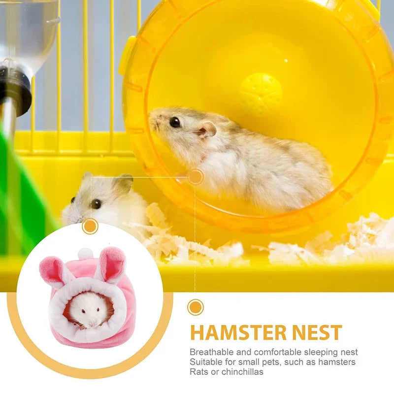 Hamster Soft Warm Bed Rat Hammock Pig Squirrel Winter Pet Toy Hanging Nest Mat House for Mice and Rats