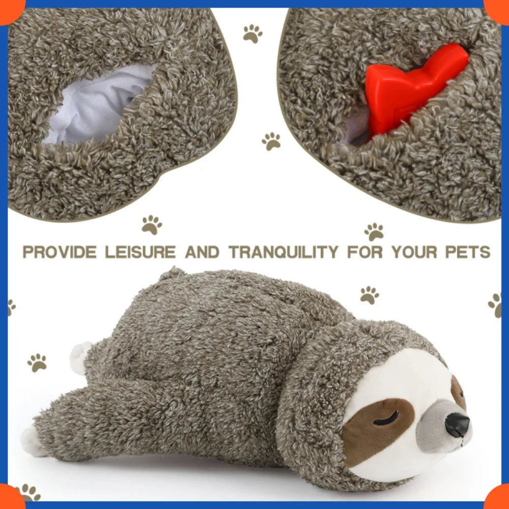 Fuled Christmas Puppy Heartbeat Plush Toys For Dog Training