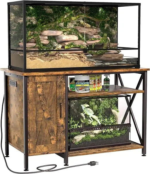 Reptile Tank Stand With Power Outlet 40 To 120 Gallon Table