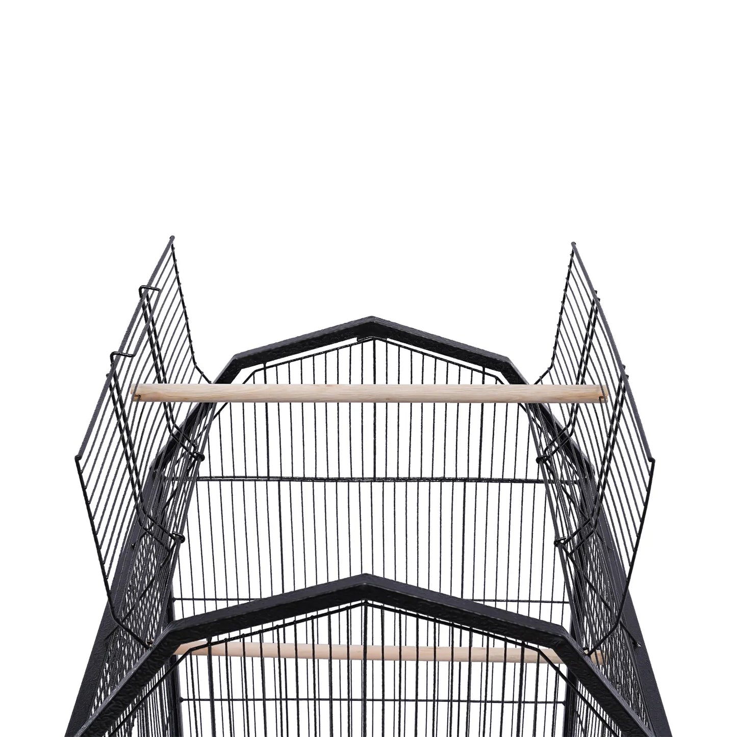 NONECN Bird Cage With Rolling Stand Skylight Wheels For Parakeets