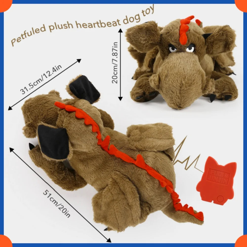 Fuled Christmas Puppy Heartbeat Plush Toys For Dog Training