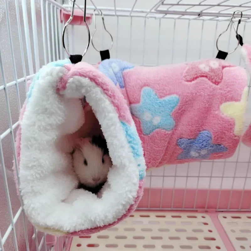 Ultra Soft Plush Pet Tunnel Nest Hamster Sugar Glider