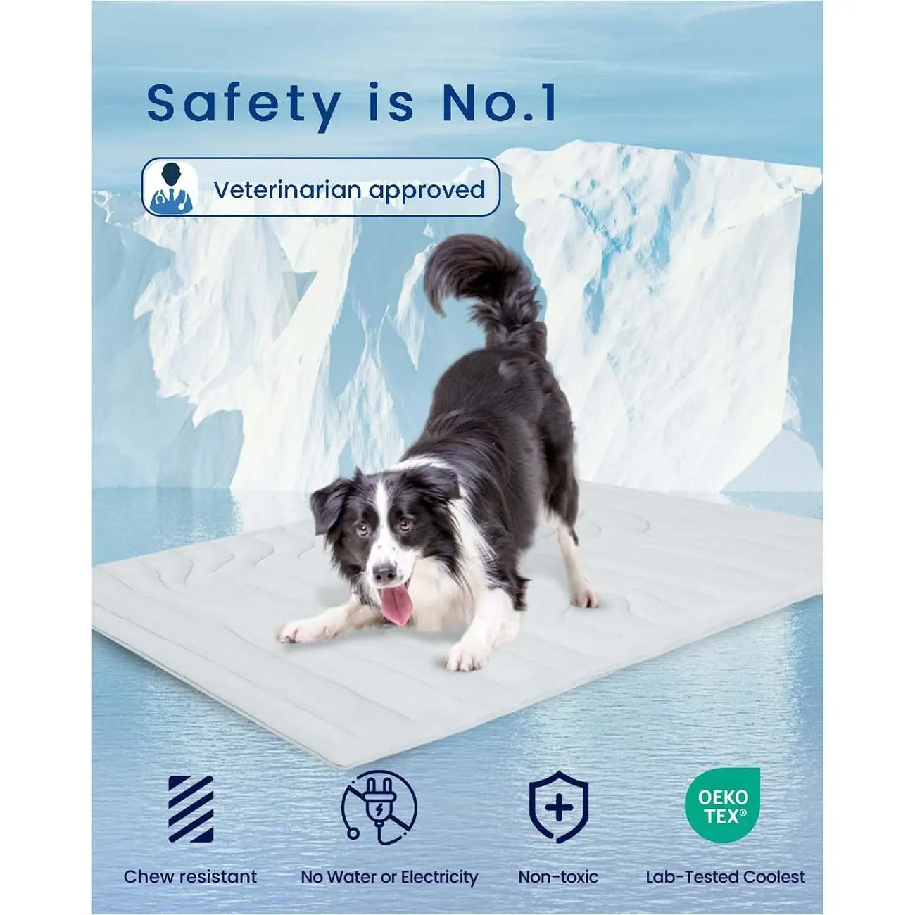 Dog Cooling Mat 2025 Upgraded Pet Cooling Pad for Dogs Cats Portable Dog Cool Bed for Summer Non-Slip Washable Ideal for Indoor