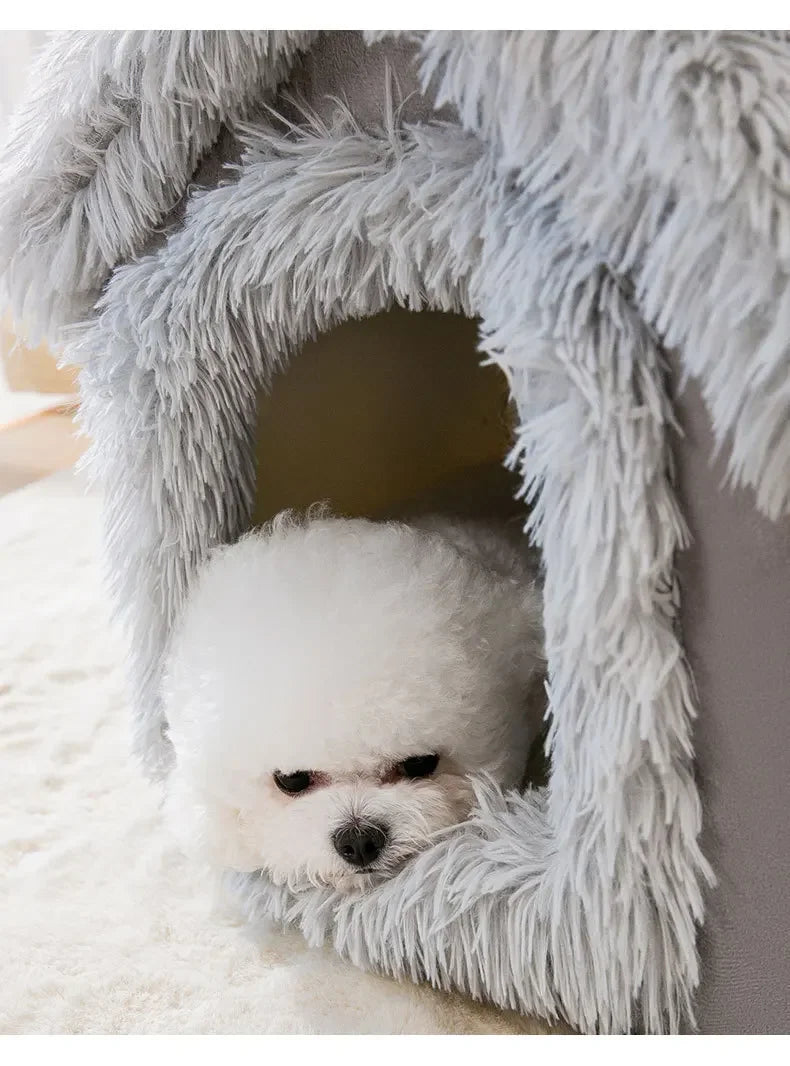 Dog Kennel Indoor Soft Bed Cave For Small Dogs Portable