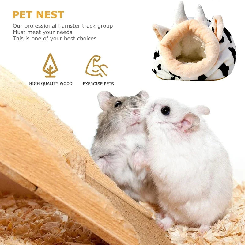 Hamster Soft Warm Bed Rat Hammock Pig Squirrel Winter Pet Toy Hanging Nest Mat House for Mice and Rats
