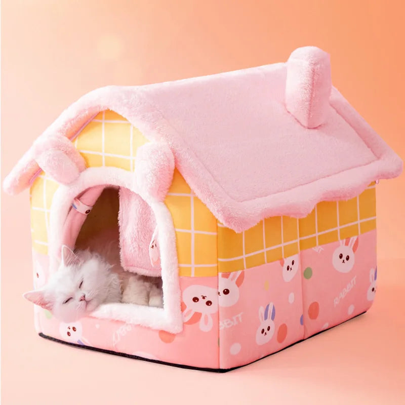 Dog Kennel Indoor Soft Bed Cave For Small Dogs Portable