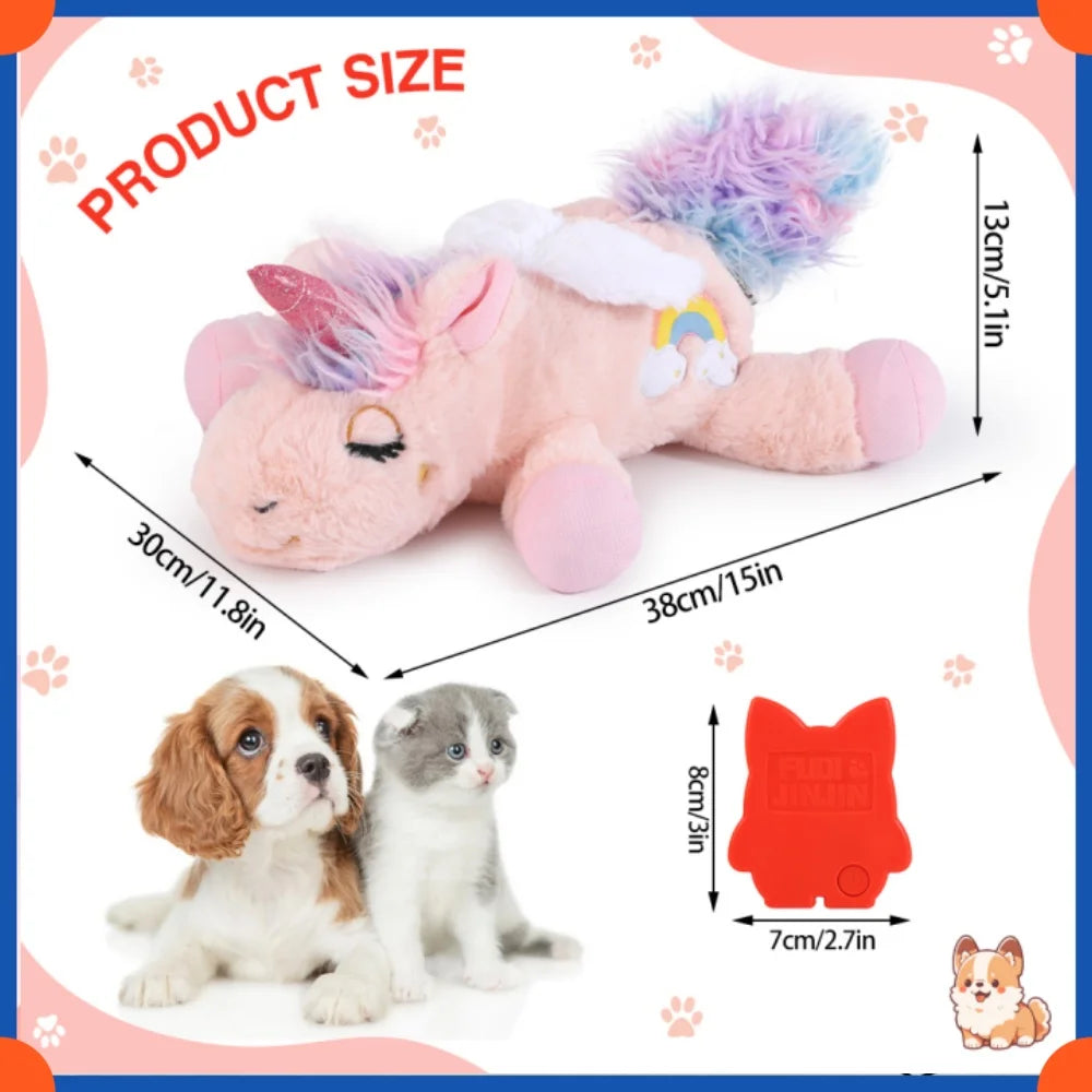 Fuled Christmas Puppy Heartbeat Plush Toys For Dog Training