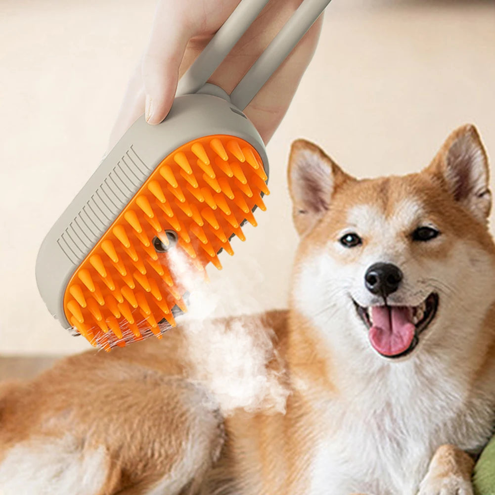 VKTECH USB Rechargeable Cat And Dog Grooming Brush Spray