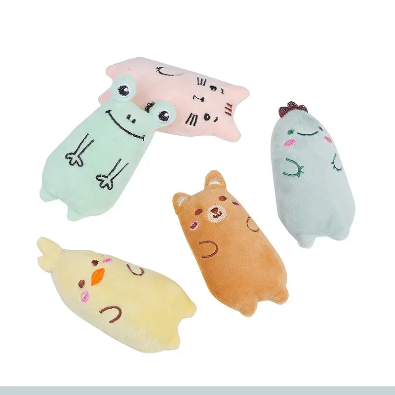 1 Piece Catnip Plush Cat Toy Oval Plush Puppet Toy Cat Throwing Toy Pet Cat Accessories