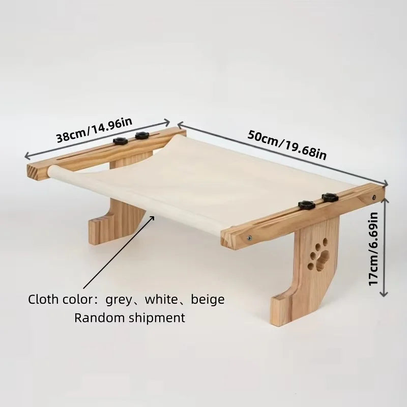 CZBNYXCN Cat Window Hammock With Wooden Metal Frame For Indoor Cats