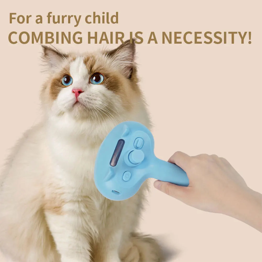 Cat Steam Brush Hair Remover Brush Multi-Function Cat Grooming Brush Cat Shedding Comb Dematting Comb Pet Supplies