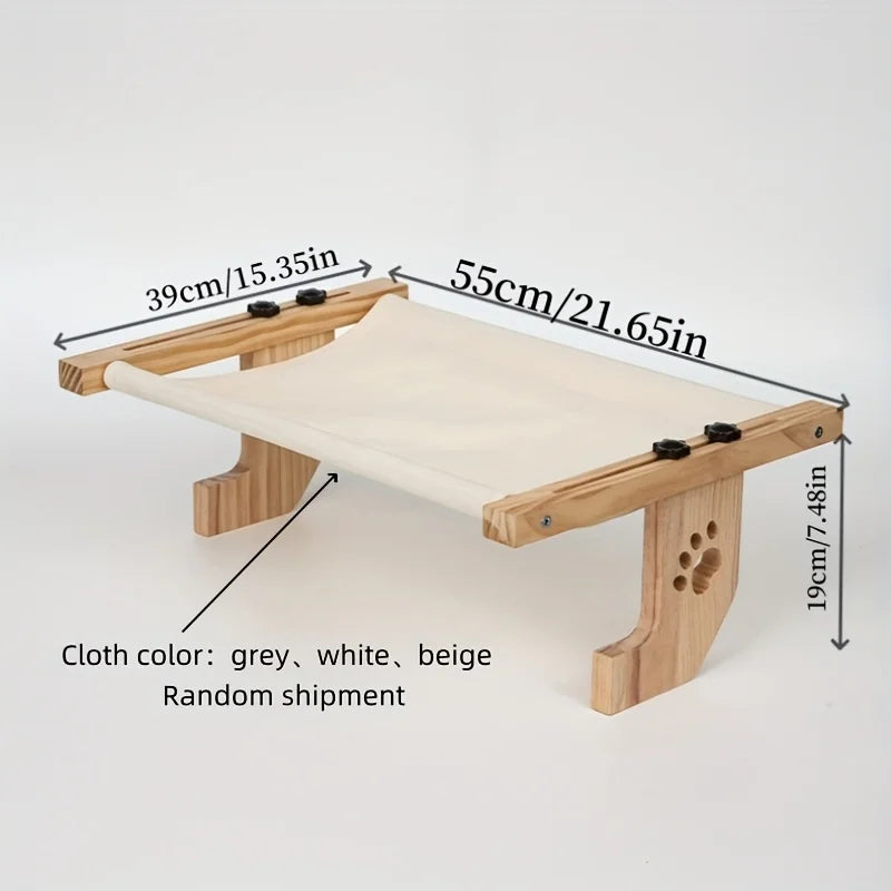 CZBNYXCN Cat Window Hammock With Wooden Metal Frame For Indoor Cats