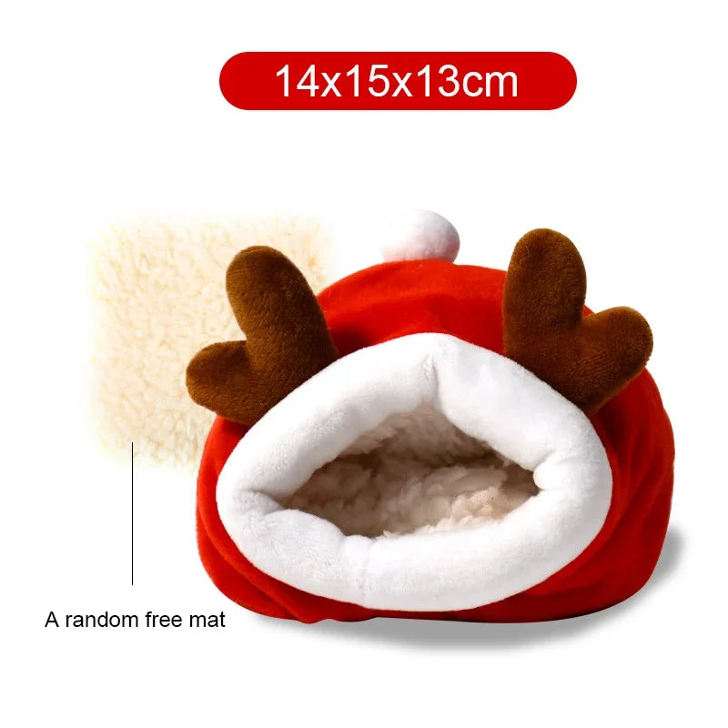 Hamster Soft Warm Bed Rat Hammock Pig Squirrel Winter Pet Toy Hanging Nest Mat House for Mice and Rats