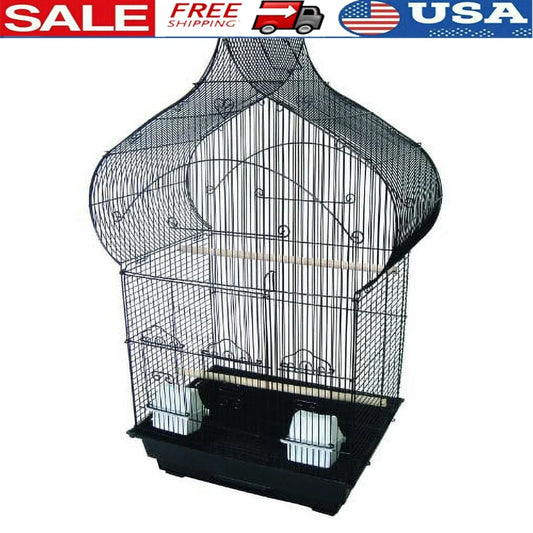 Medium Bird Cage with Sliding Door Feeding Cups Movable Perches Swing Easy Clean Ideal for Small Birds