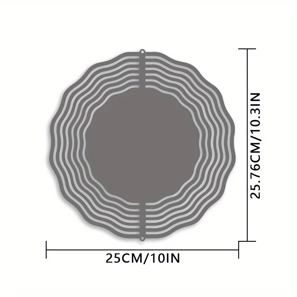 10 Inch Metal Double Peacock Wind Spinner Garden Decoration