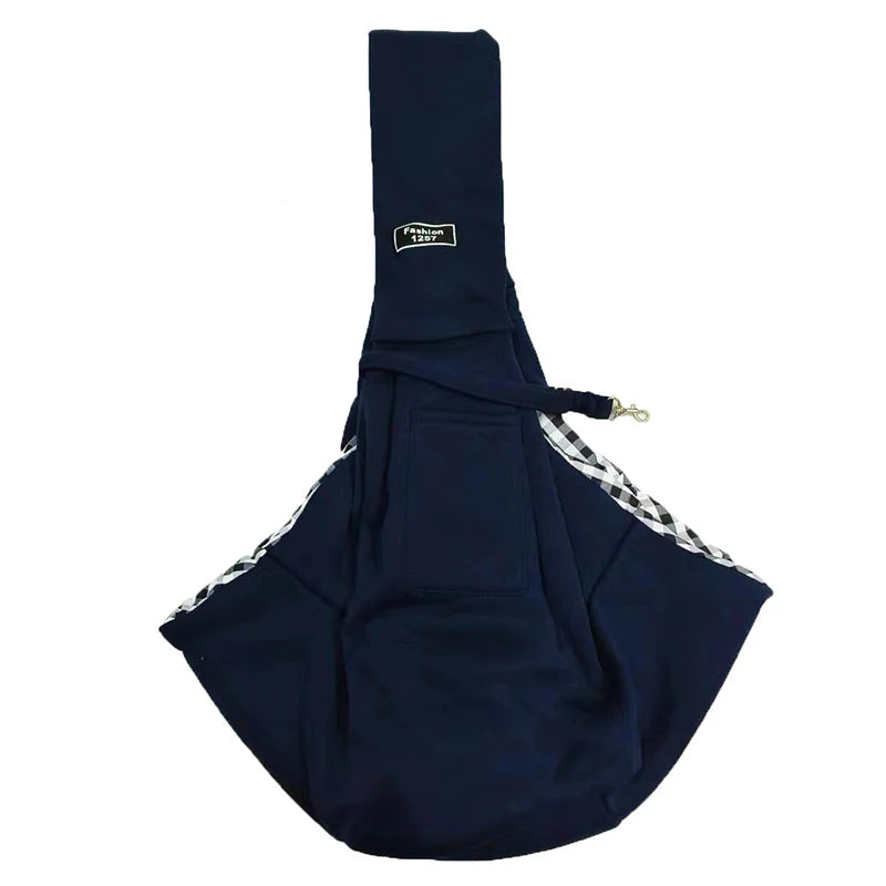 Cotton Crossbody Dog Sling Bag For Outdoor Travel Large Capacity