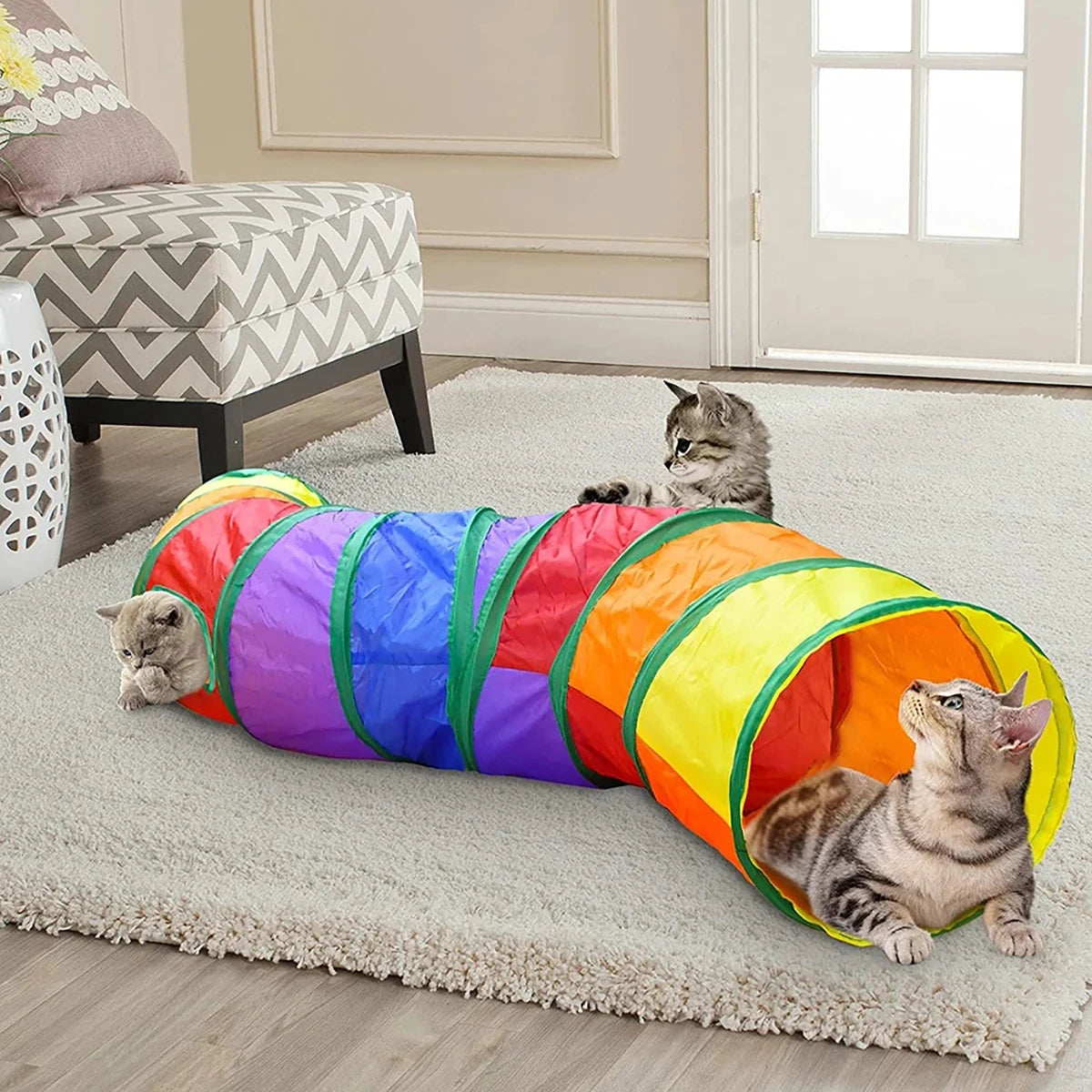 Cat Tunnel Tube Foldable Cat Toys For Interactive Fun