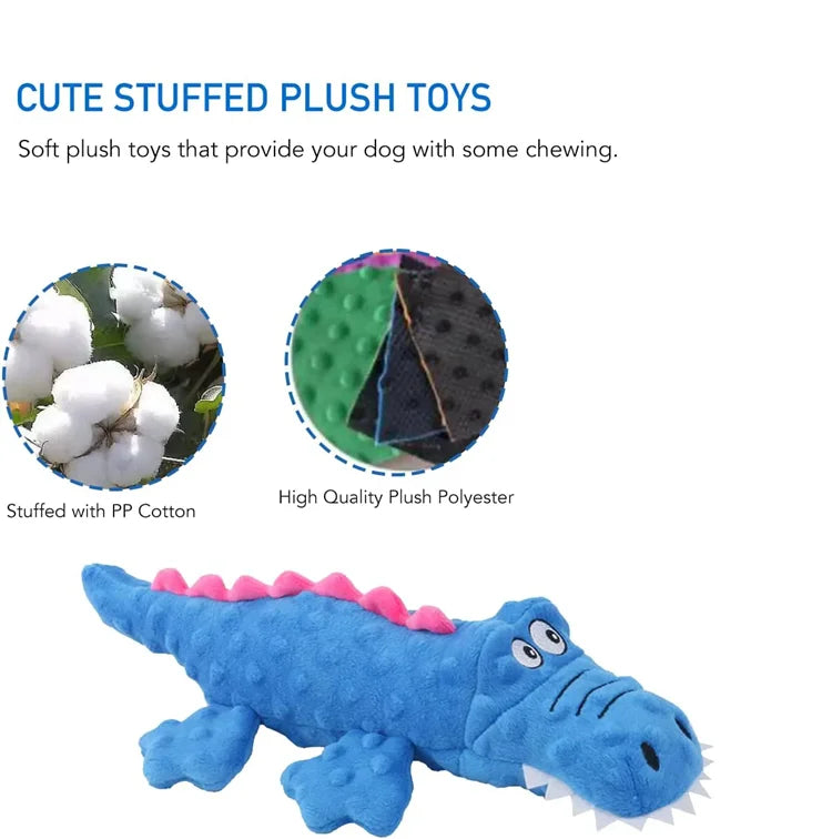 Choice Plush Crocodile Dog Toy Interactive Chew With Sound