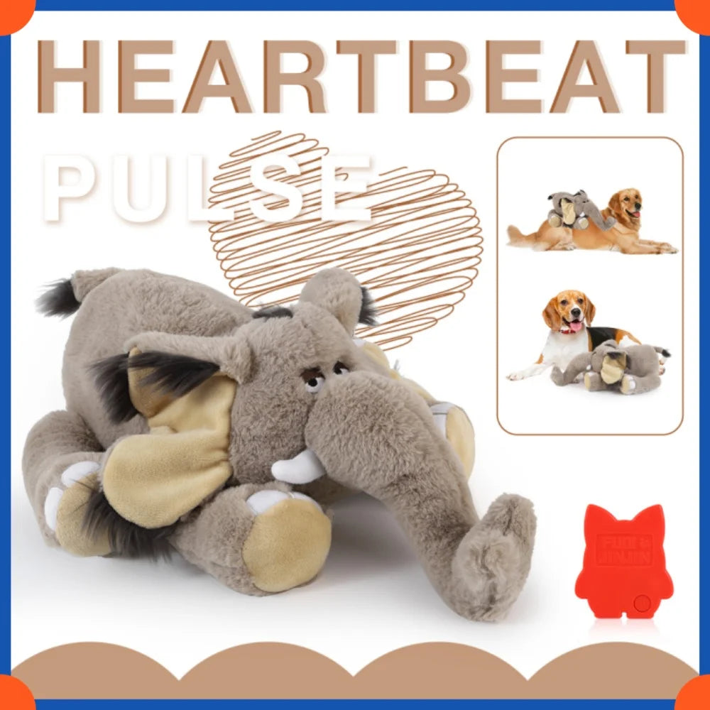 Fuled Christmas Puppy Heartbeat Plush Toys For Dog Training