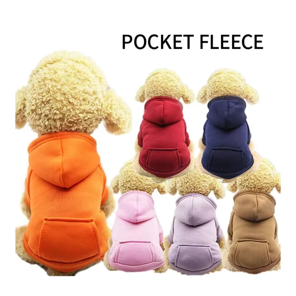 Dog Cat Hoodie Winter Coat With Pocket