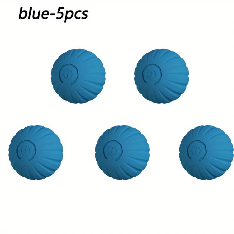 1 5 10PCS Blue Orange Pet Toy Ball Plastic Rechargeable Cat and Dog Toy for Home and Outdoors