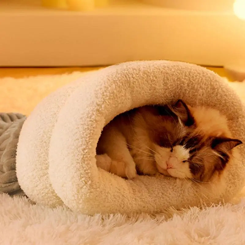 Choice Warm Cat Sleeping Bag Bed Cave For Kitten Pets