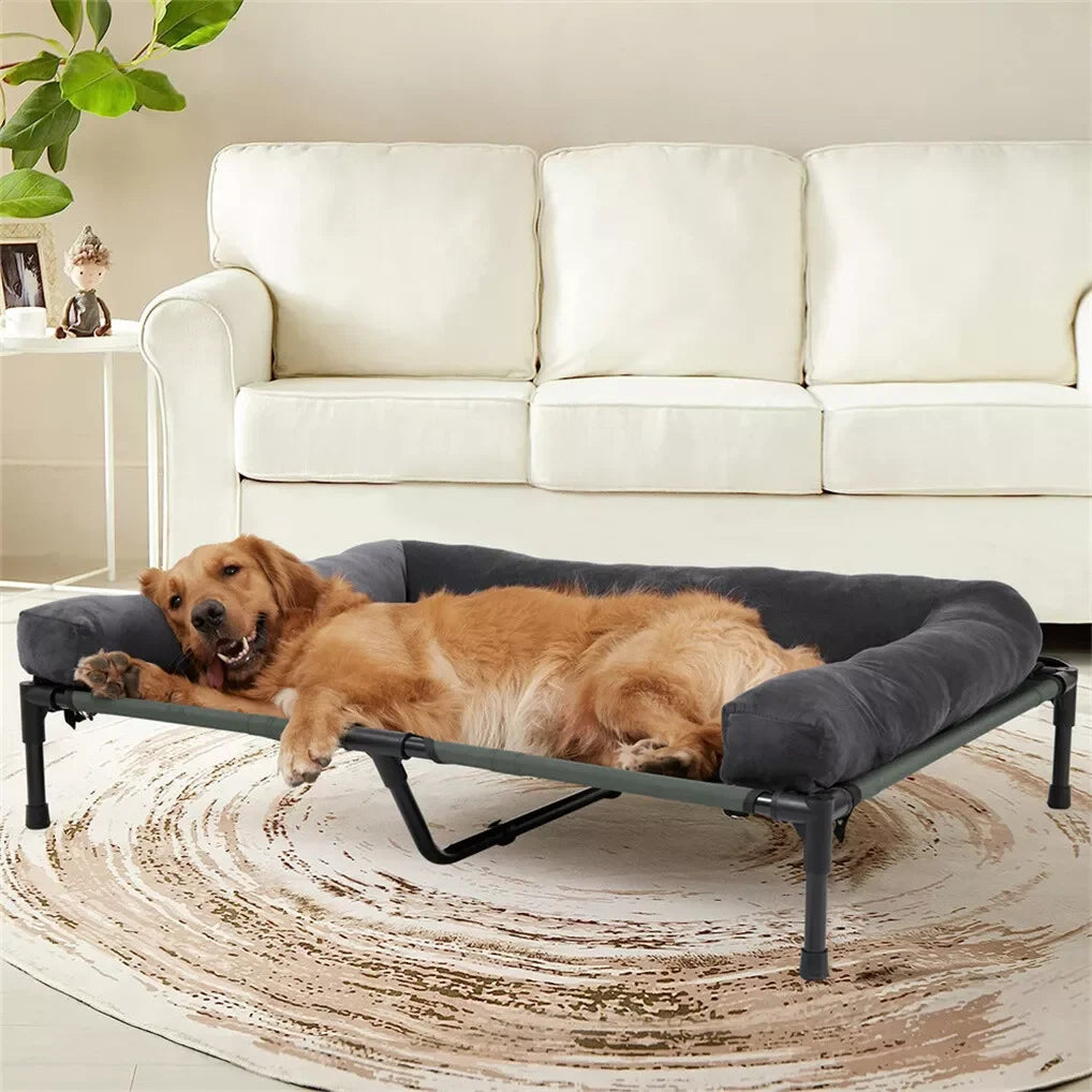 BINGOPAW Outdoor Elevated Dog Bed Cooling Lounger Mesh