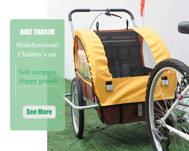 Pet Children Three-Channel Bicycle Kids Baby Stroller 3 Wheel Child Dog Double Bike Extra Large Trailer for Dogs and Children