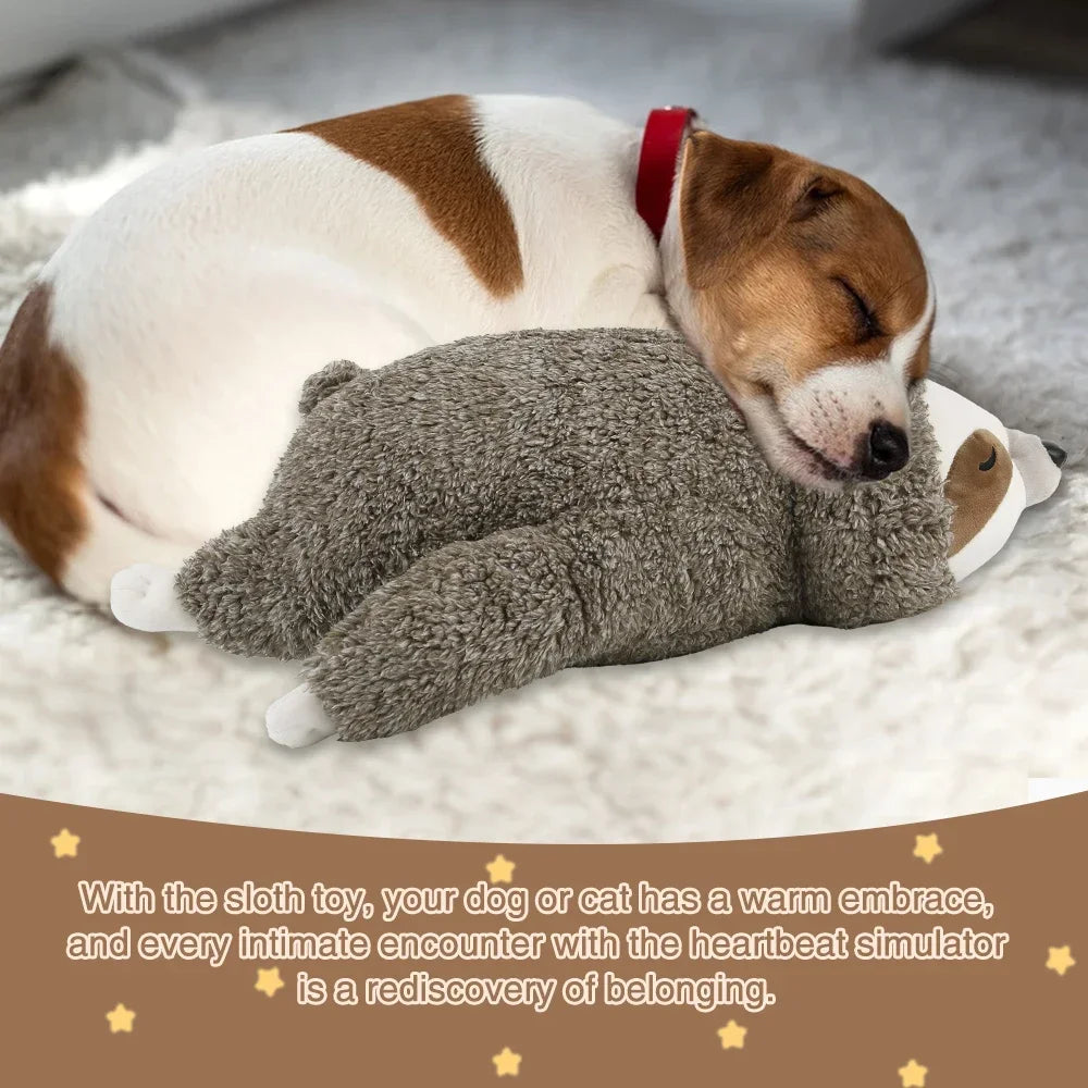 FULED Forest Sloth Puppy Heartbeat Dog Toy For Stress Relief